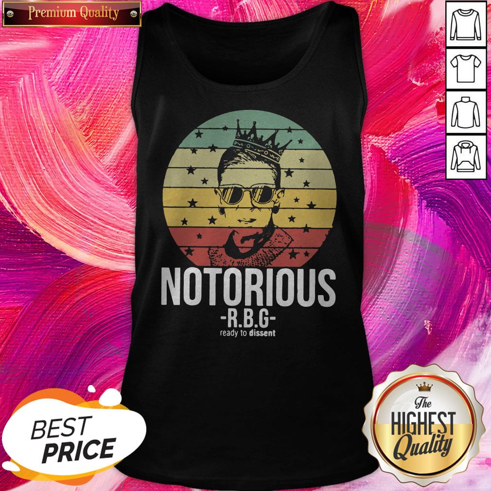 RBG Ruth Bader Ginsburg Notorious Ready To Dissent Vintage Shirt - Image 3