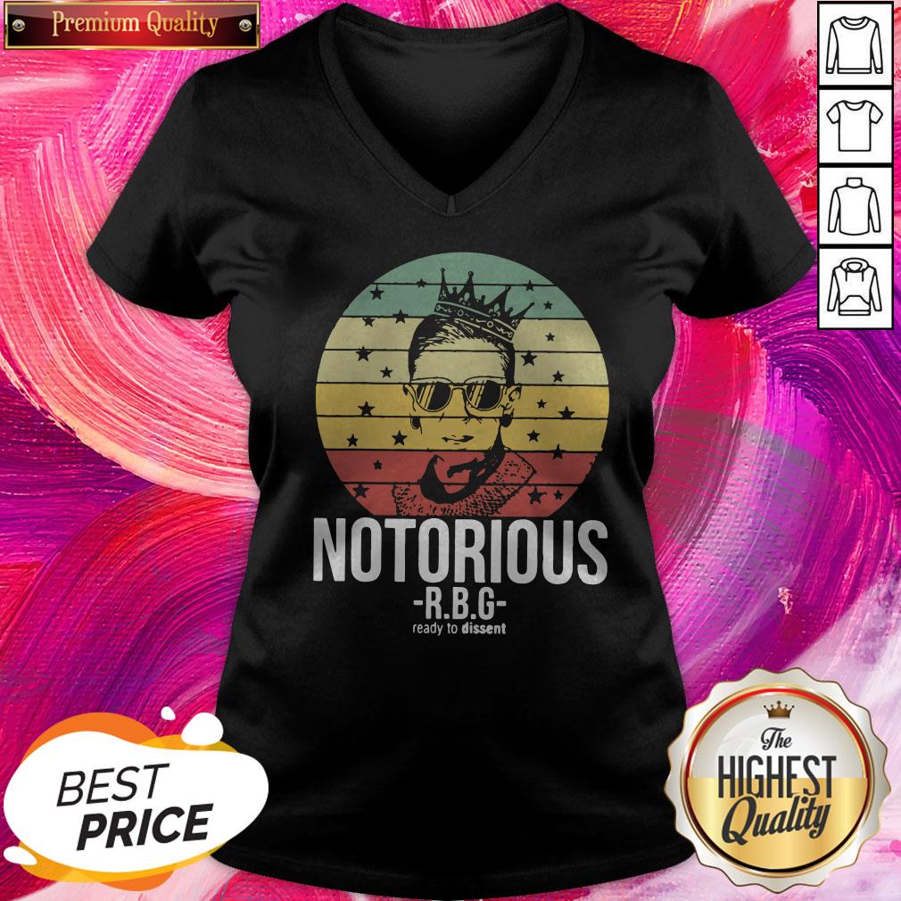 RBG Ruth Bader Ginsburg Notorious Ready To Dissent Vintage Shirt - Image 2