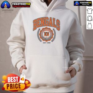 Alternative view of Official Cincinnati Bengals Team Crest Est 1968 T-Shirt