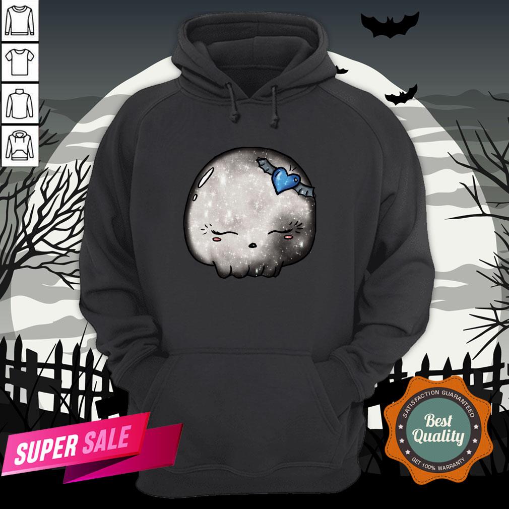 Halloween Silver Moon Skull Kawaii Cute Sugar Skull Shirt - Image 5