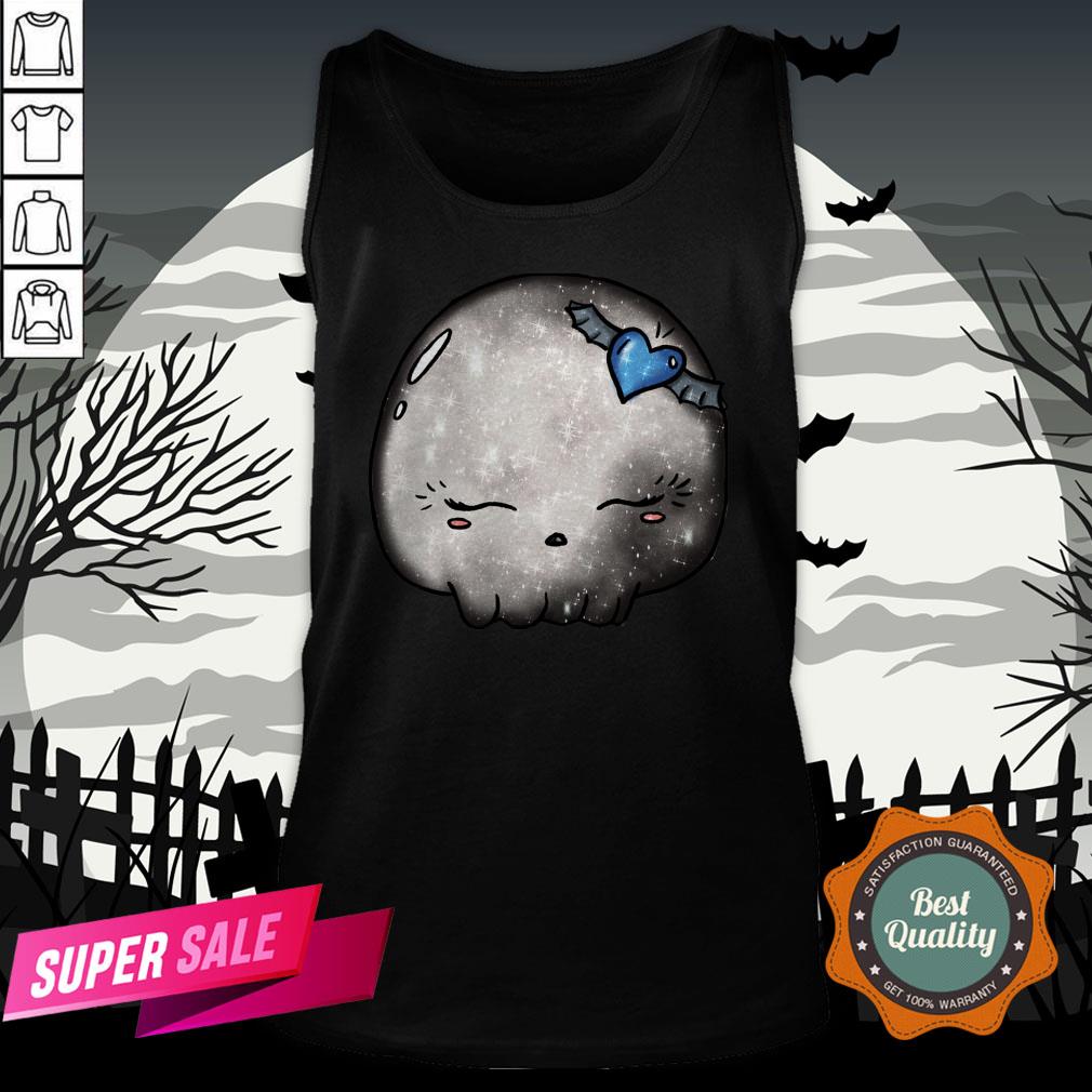 Halloween Silver Moon Skull Kawaii Cute Sugar Skull Shirt - Image 3