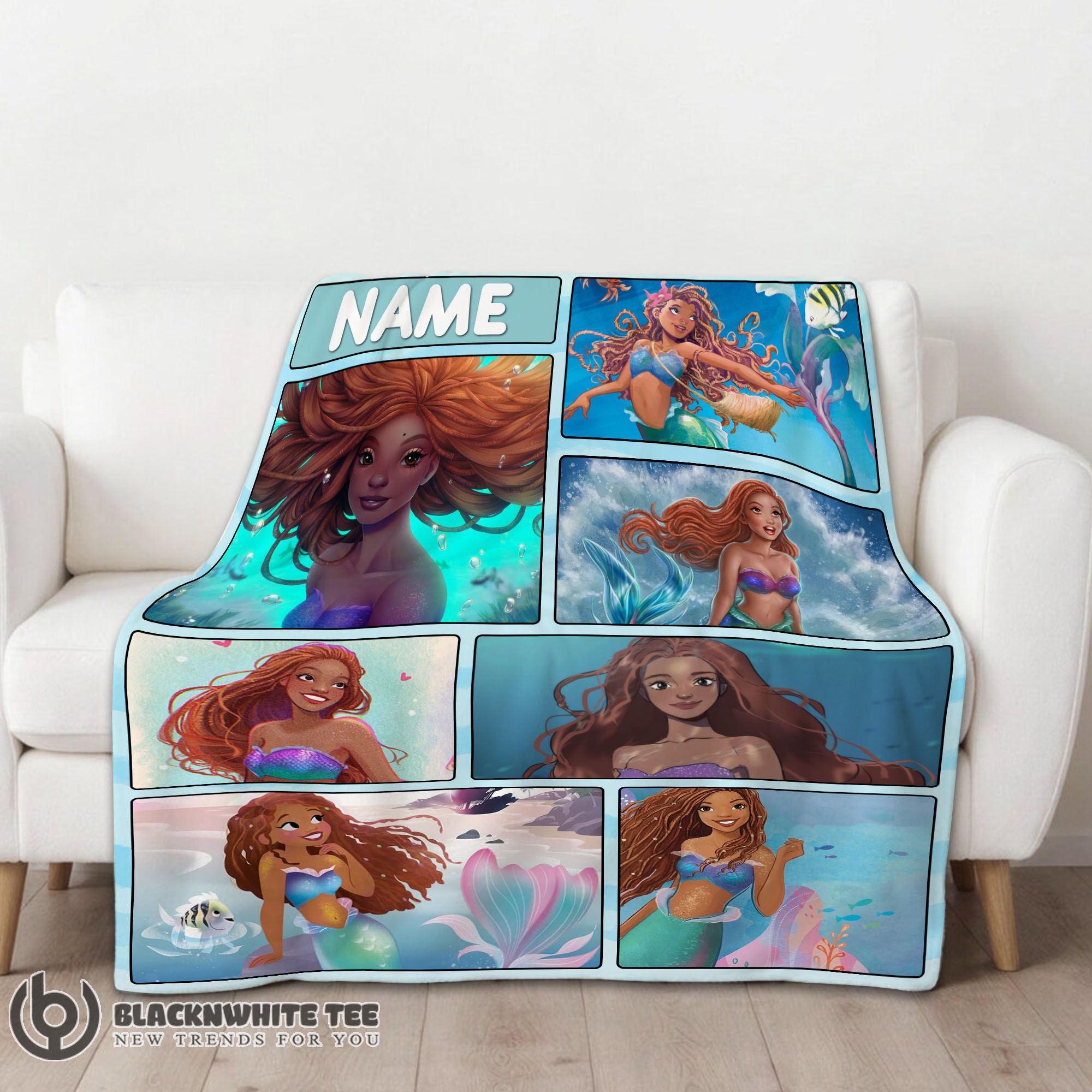 Official Premium The Little Mermaid Ariel Blanket Fleece Customized Blanket - Image 2