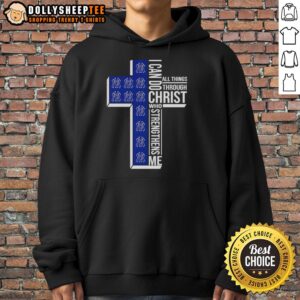 Alternative view of Good New York Yankees I Can Do All Things Through Christ Who Strengthens Me Cross Christian T-Shirt