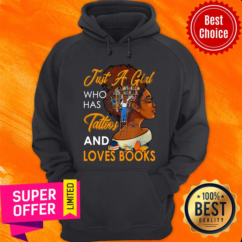 Just A Girl Who Has Tattoos And Love Book Shirt - Image 2