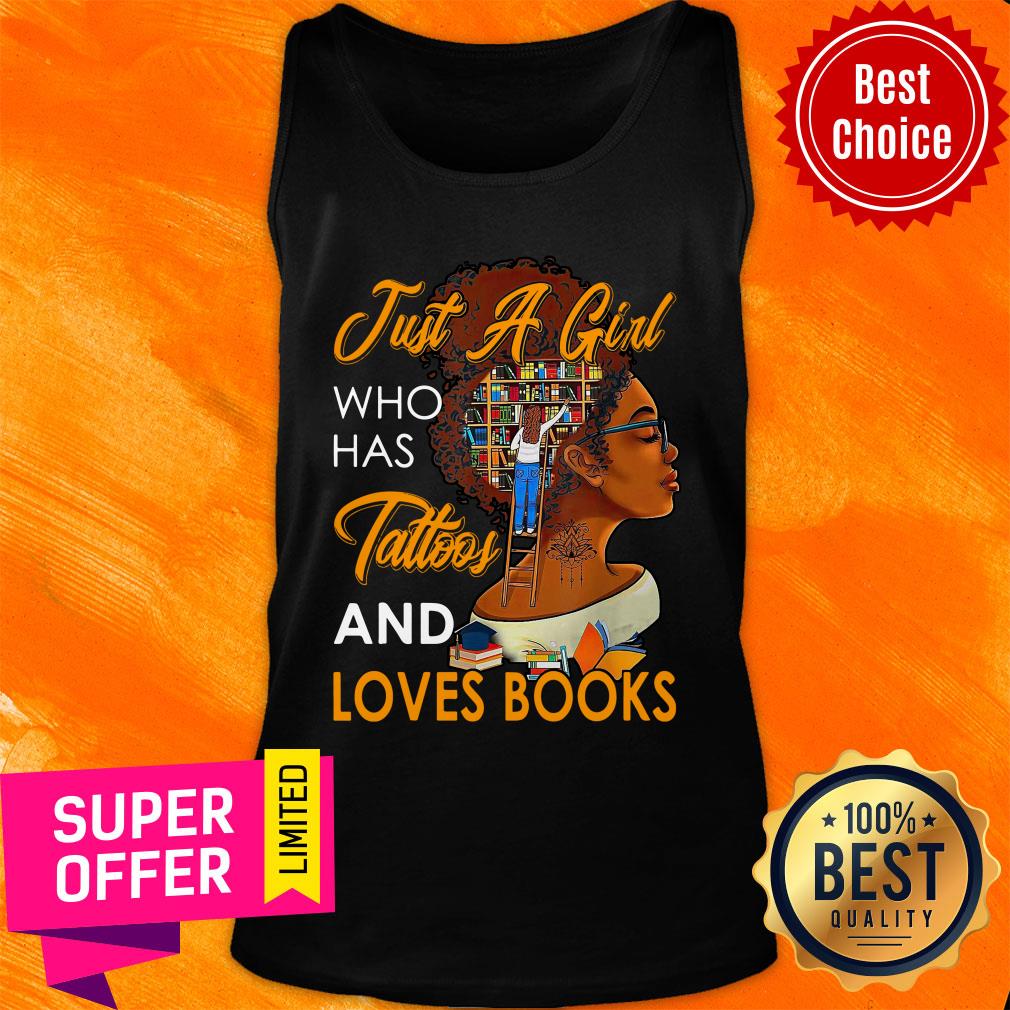 Just A Girl Who Has Tattoos And Love Book Shirt - Image 4