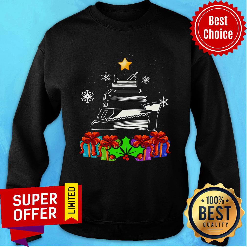 Carpenter Gift Christmas Tree Shirt - Image 5