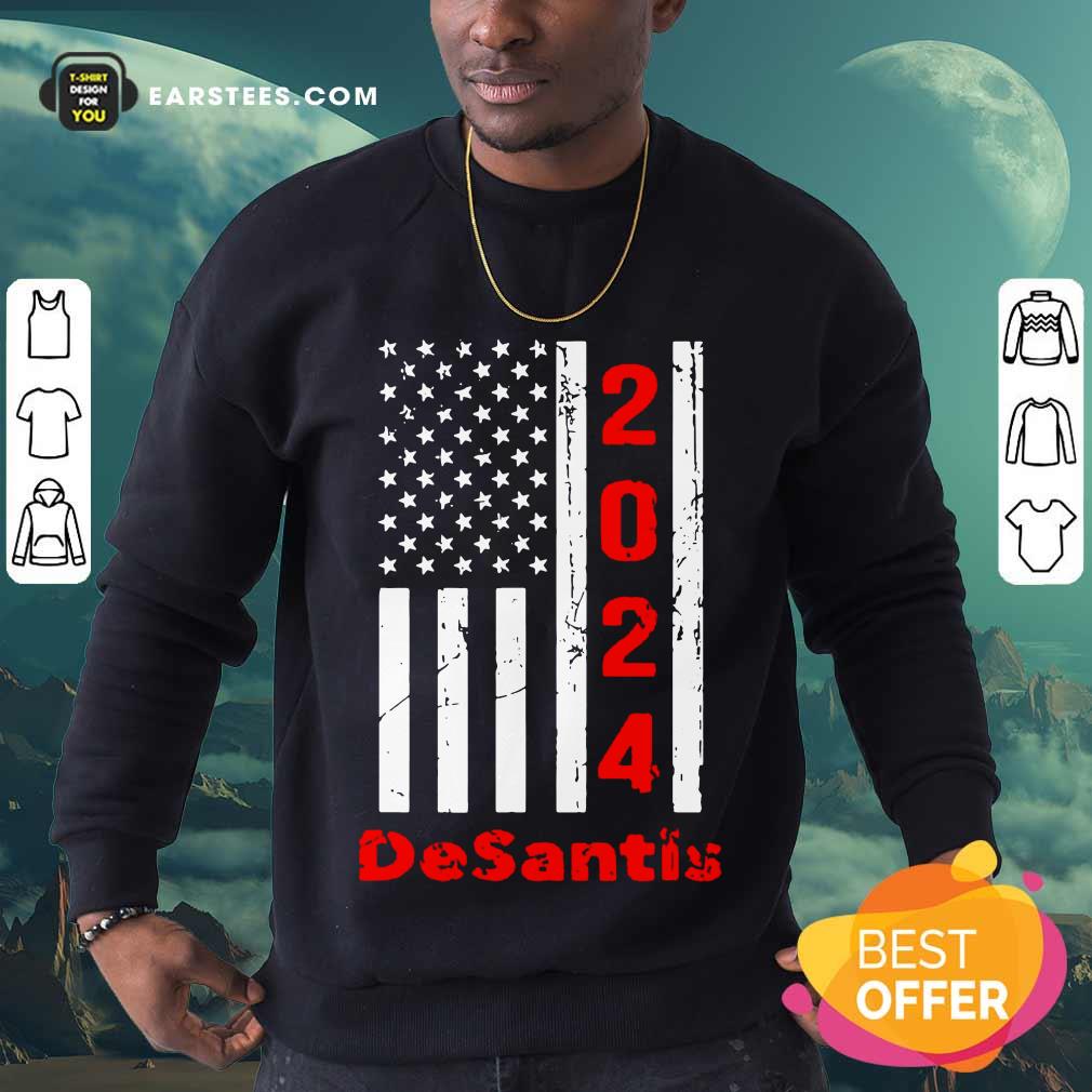 Funny 2024 Desantis American Flag Shirt - Image 3