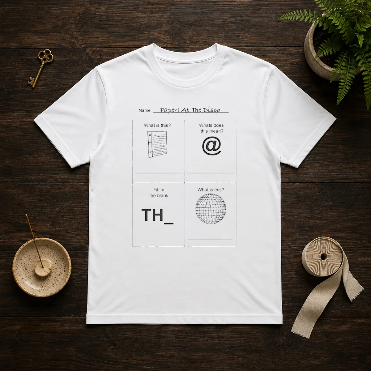 Official Paper At The Disco Educational Worksheet Parody Shirt