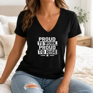 Alternative view of Pretty Nice Labour Day Proud Worker Stencil Shirt