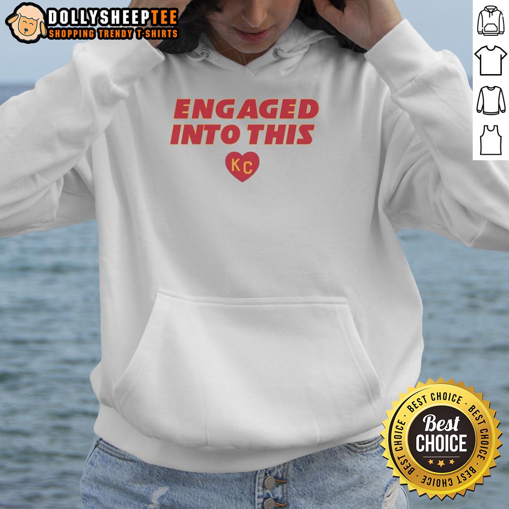 Original Engaged Into This KC Travis Kelce And Taylor T-Shirt - Image 2