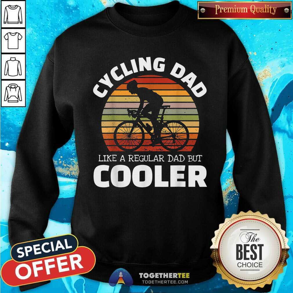 Cycling Like A Regular Dad But Cooler Vintage Retro Shirt - Image 2
