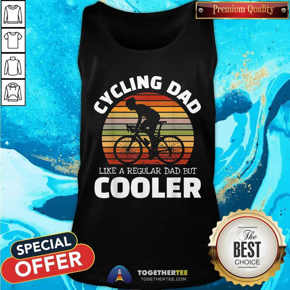 Cycling Like A Regular Dad But Cooler Vintage Retro Shirt - Image 3