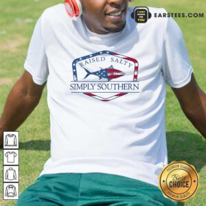 Fish Raised Salty Simply Southern Flag Shirt