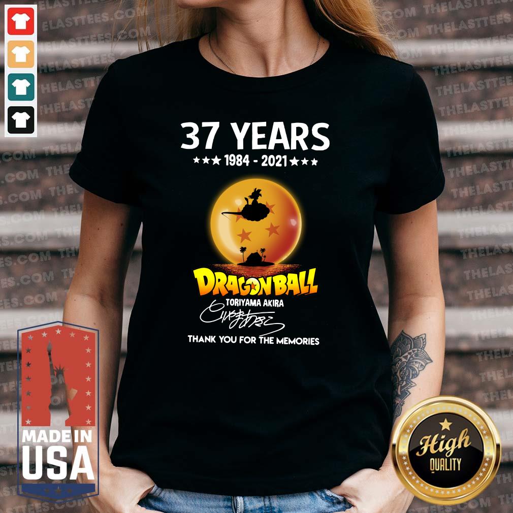 Top 37 Years Of 1984 2021 7 Dragon Ball Toriyama Akira Thank You For The Memories Signature Shirt - Image 2