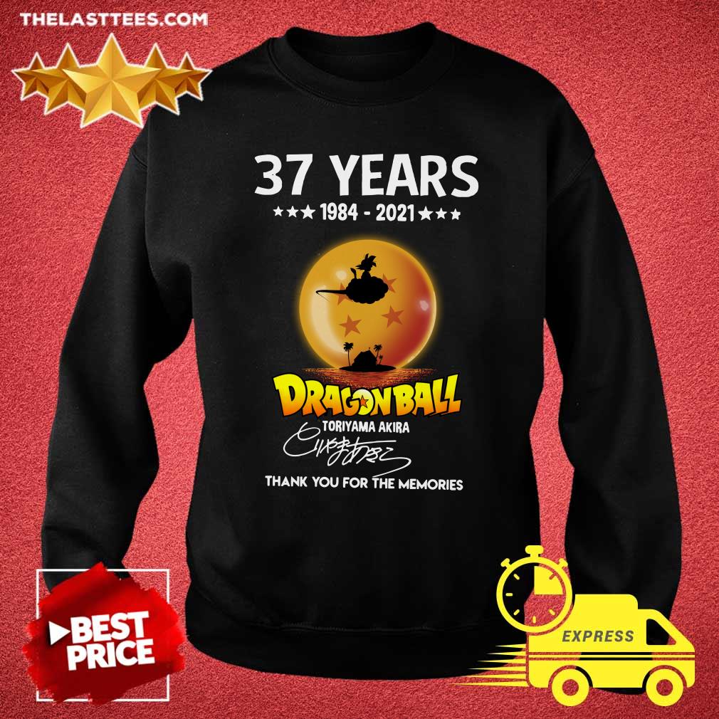Top 37 Years Of 1984 2021 7 Dragon Ball Toriyama Akira Thank You For The Memories Signature Shirt - Image 4