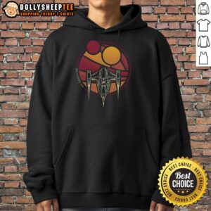 Alternative view of Official N-1 WZRD Twin Suns Starfighter Retro Sci-Fi Spaceship T-Shirt