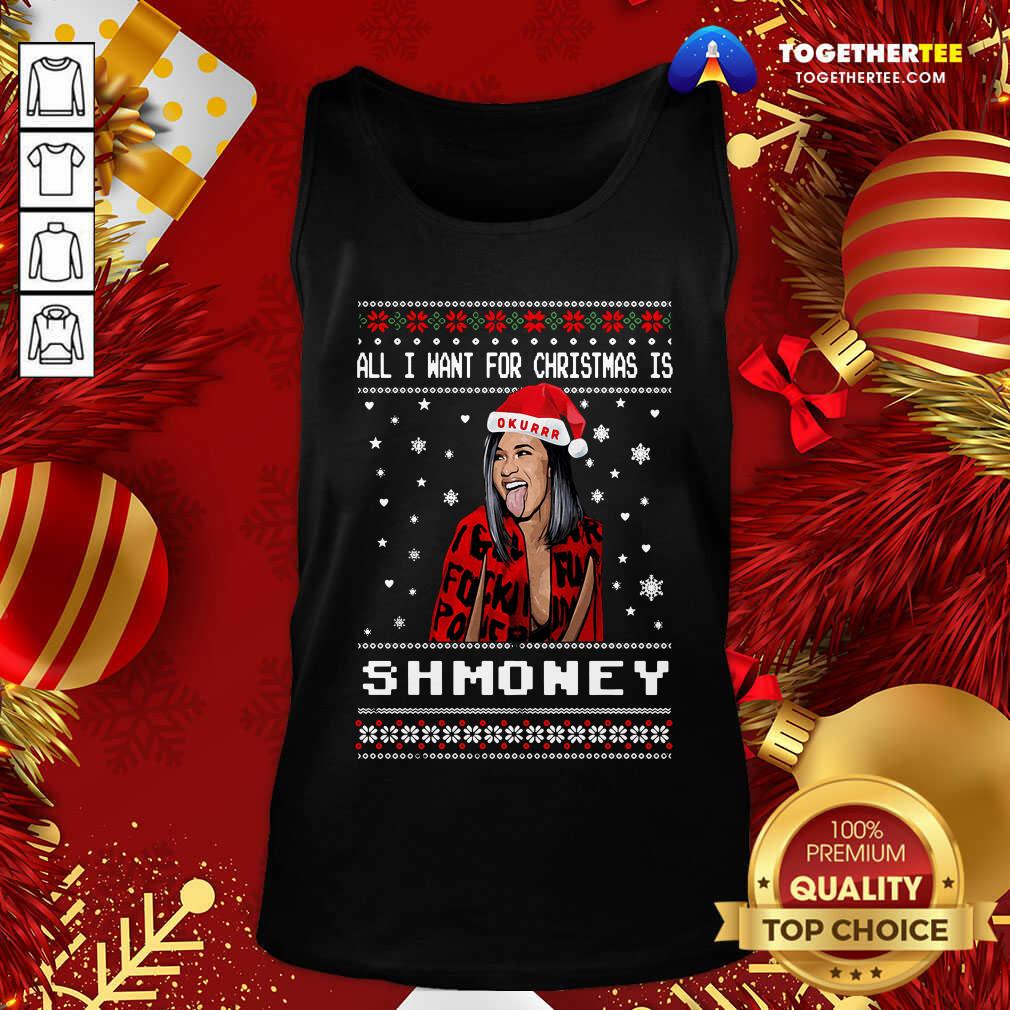 Happy All I Want For Christmas Is Shmoney Ugly Merry Christmas Shirt - Image 3