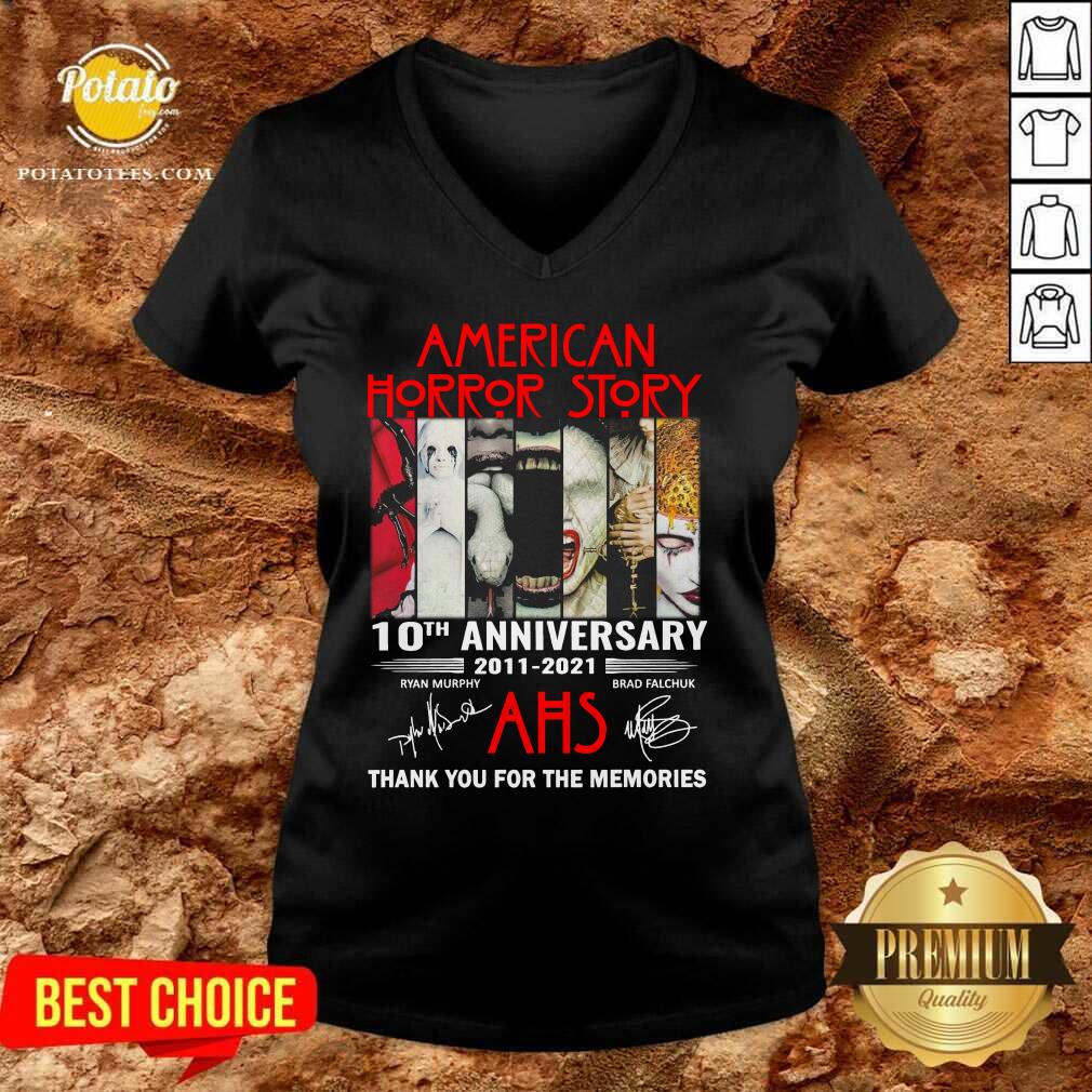 Nice American Horror Story 10th Anniversary 2011 2021 Thank You For The Memories Signatures Shirt - Image 3