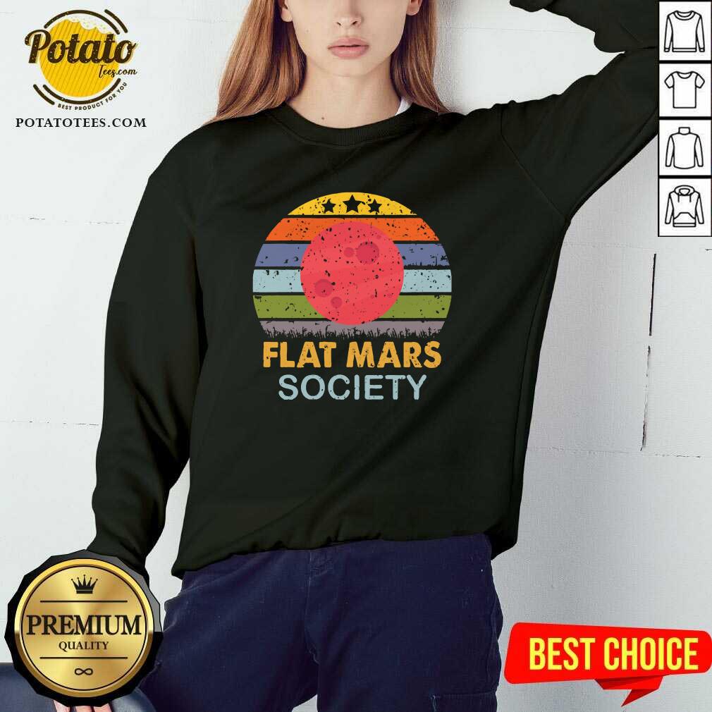 Funny Flat Mars Society Vintage Shirt - Image 4