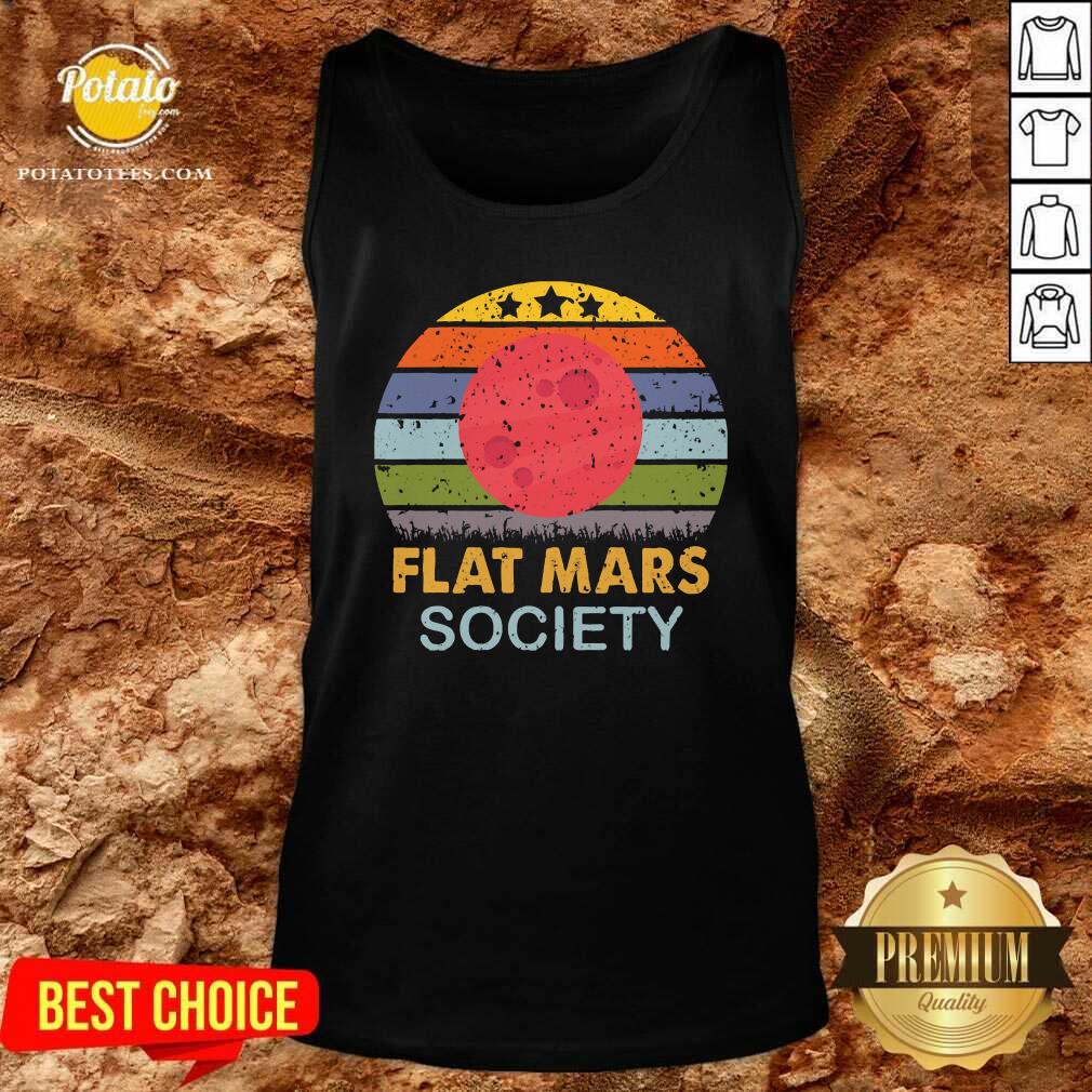 Funny Flat Mars Society Vintage Shirt - Image 2