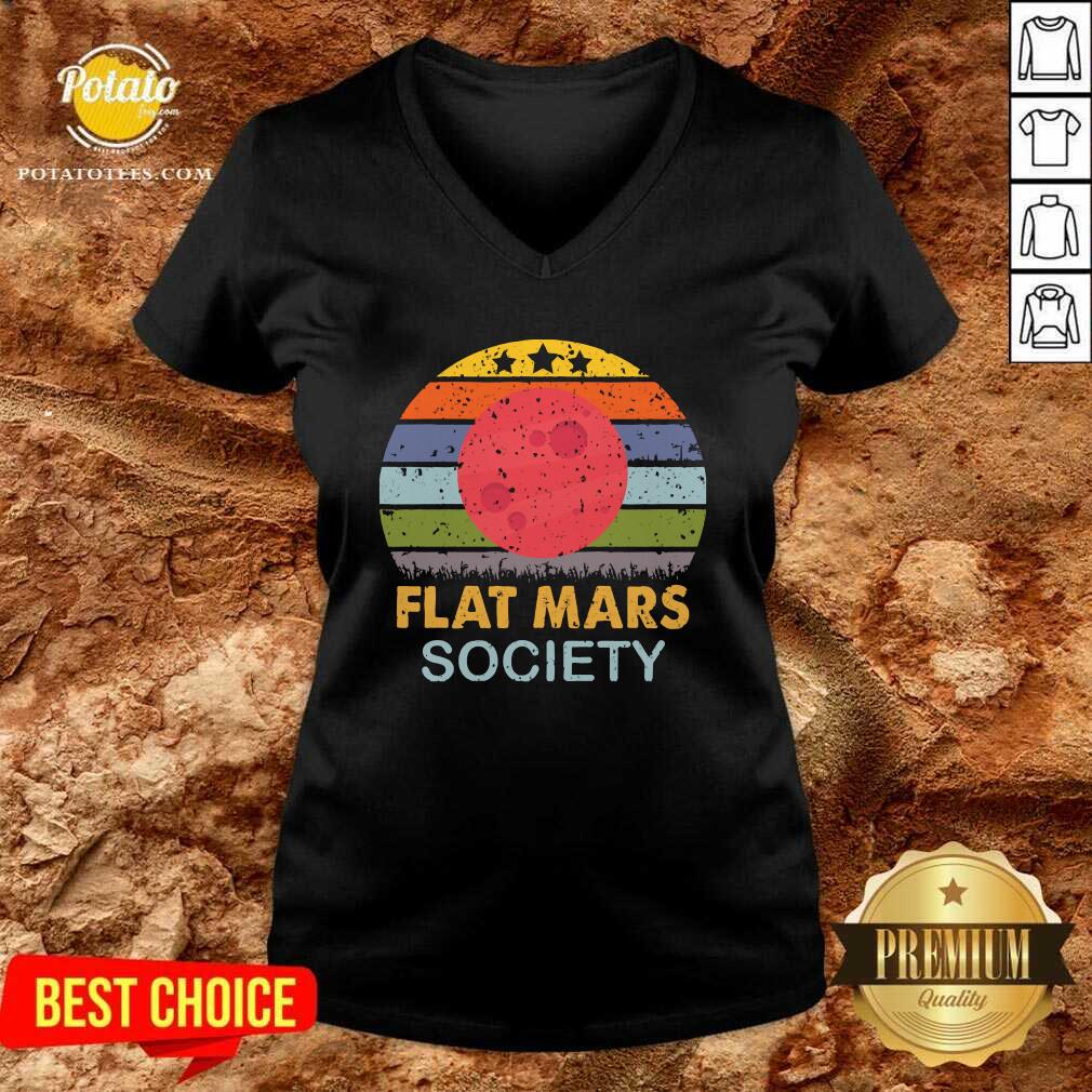 Funny Flat Mars Society Vintage Shirt - Image 3