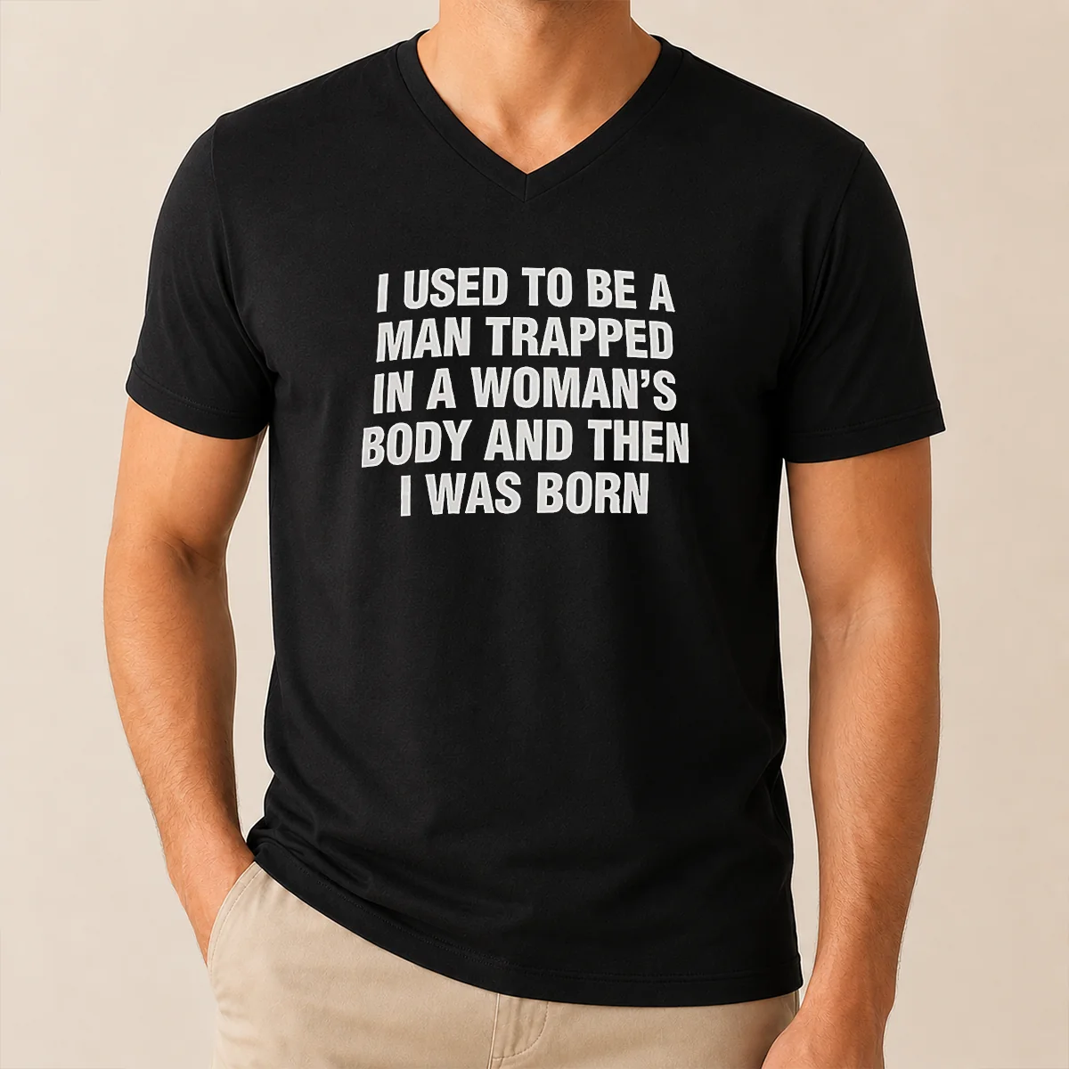 Hot I Used To Be A Man Trapped In Woman Body And Then Was Born Shirt - Image 2