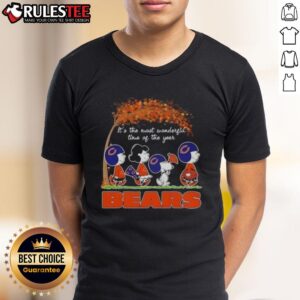 Awesome Peanuts It's The Most Wonderful Time Of The Year Chicago Bears Football T-Shirt