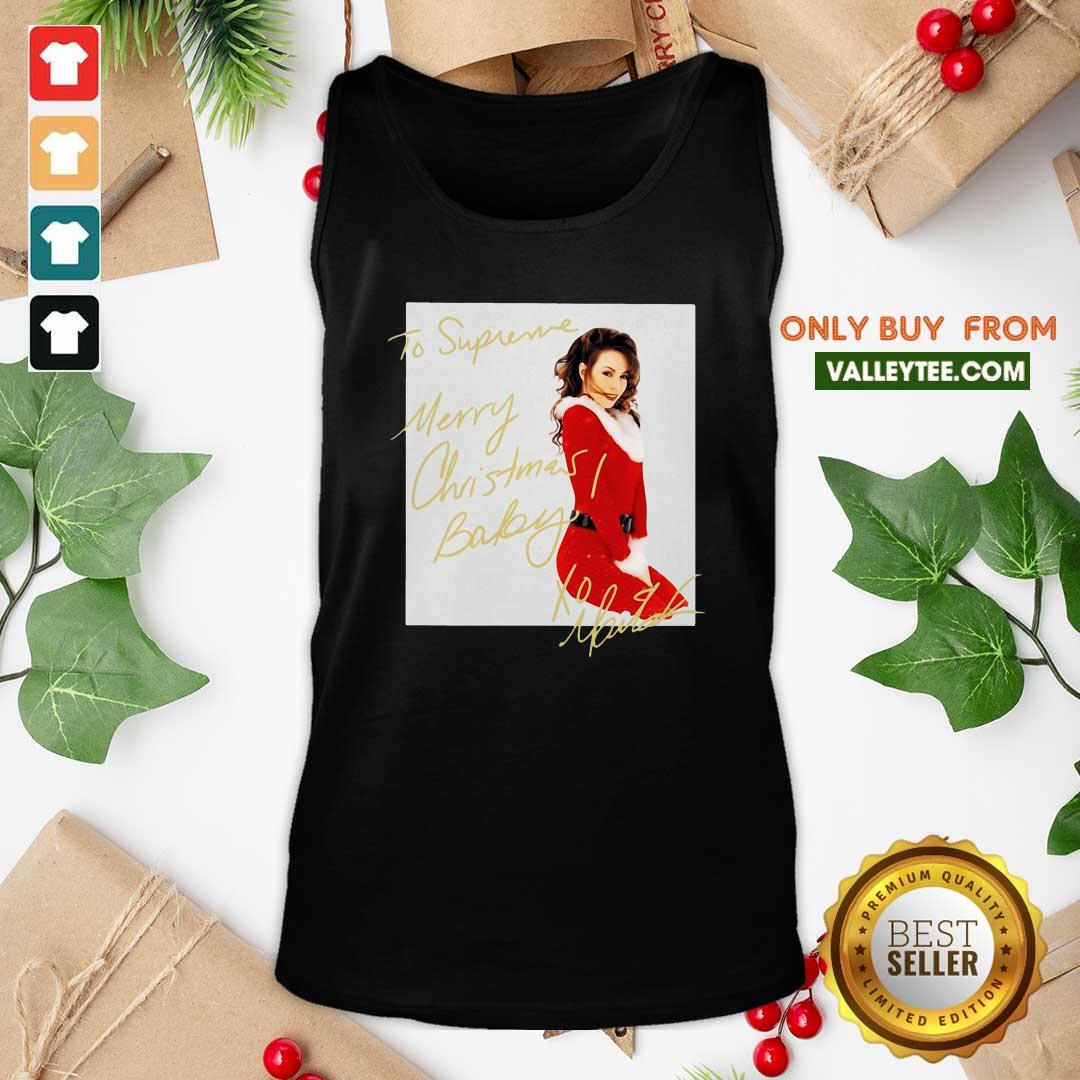 Cool Mariah Carey To Supreme Merry Christmas Baby Shirt - Image 3