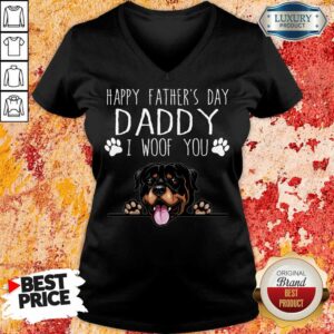 Alternative view of Rottweiler Happy Father's Day Daddy Shirt