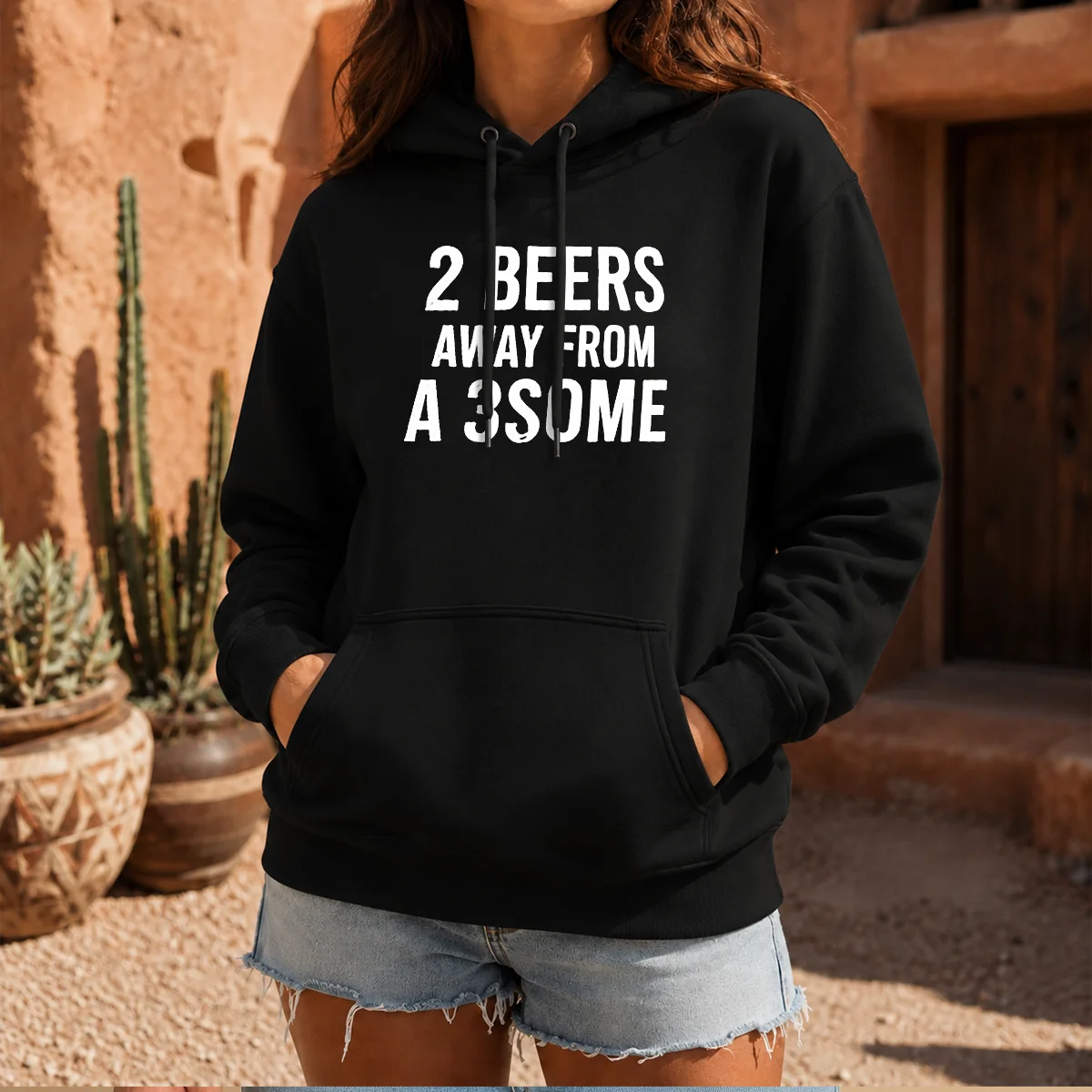Funny 2 Beers Away From A 3some Beer Humor Drinking Shirt - Image 6