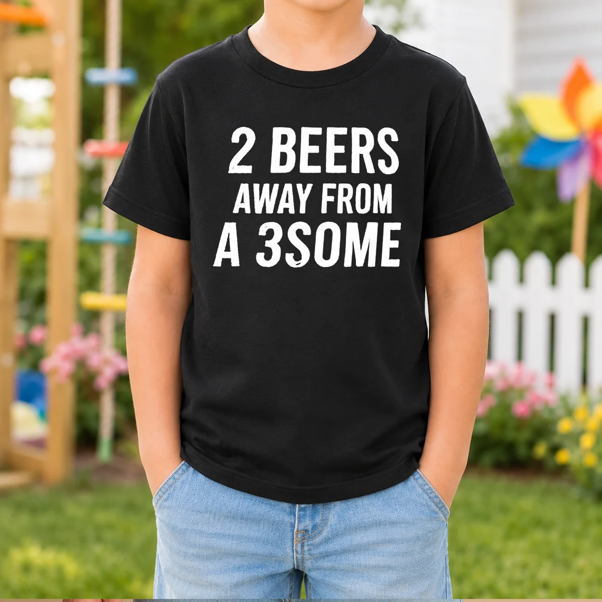 Funny 2 Beers Away From A 3some Beer Humor Drinking Shirt - Image 9
