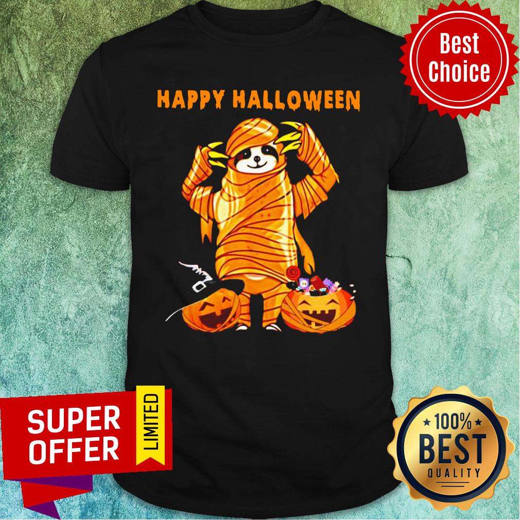 Sloth Pumpkin Happy Halloween Shirt