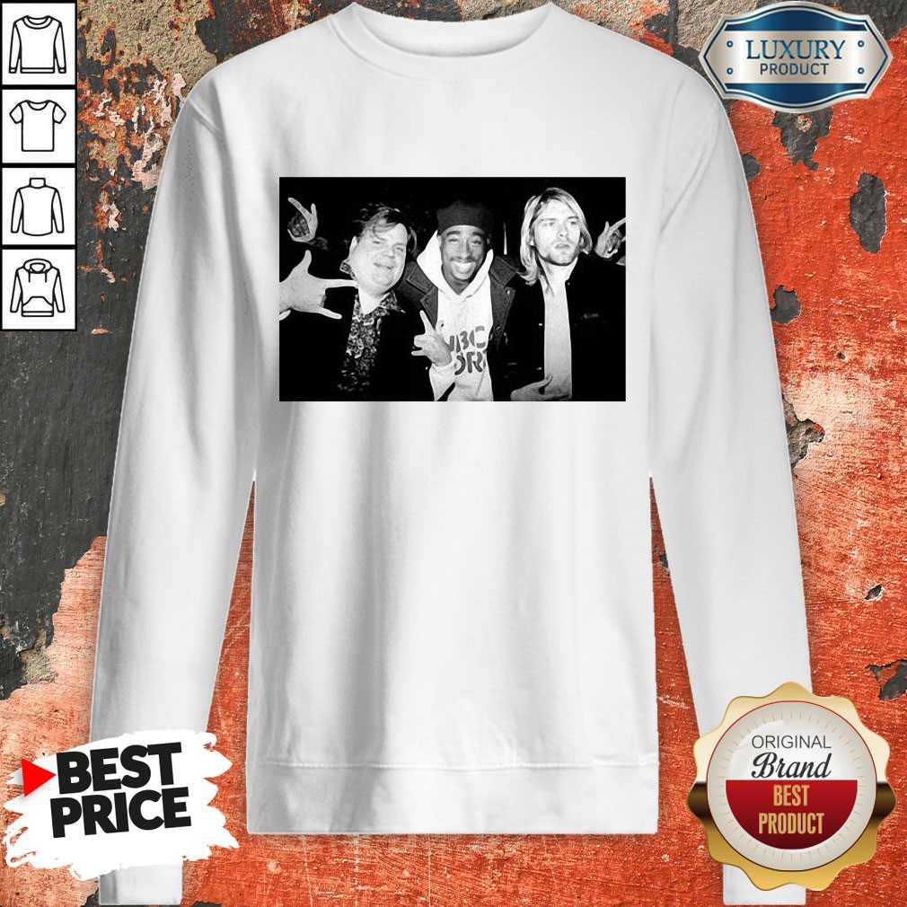 Chris Farley Kurt Cobain Nirvana 2pac Tupac Shirt - Image 5
