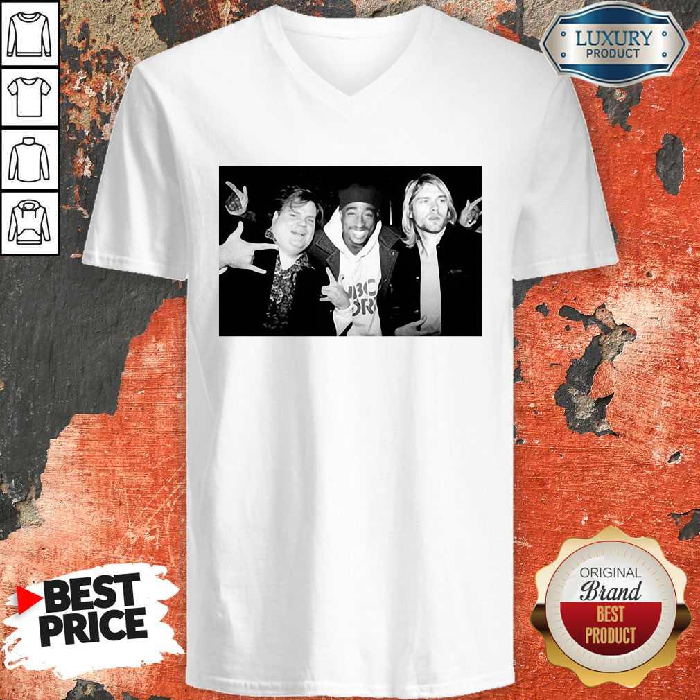 Chris Farley Kurt Cobain Nirvana 2pac Tupac Shirt - Image 2