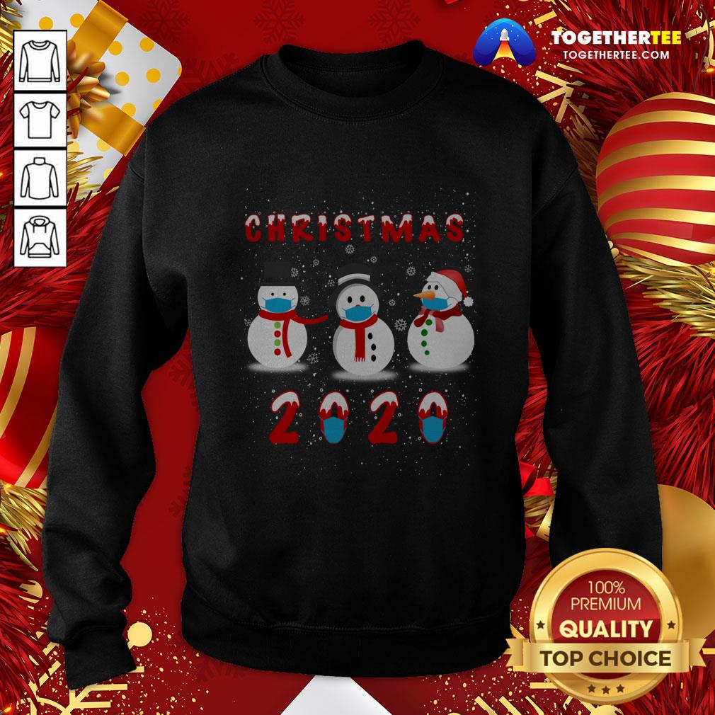 Pretty Snowman Face Make Christmas 2020 Shirt - Image 4