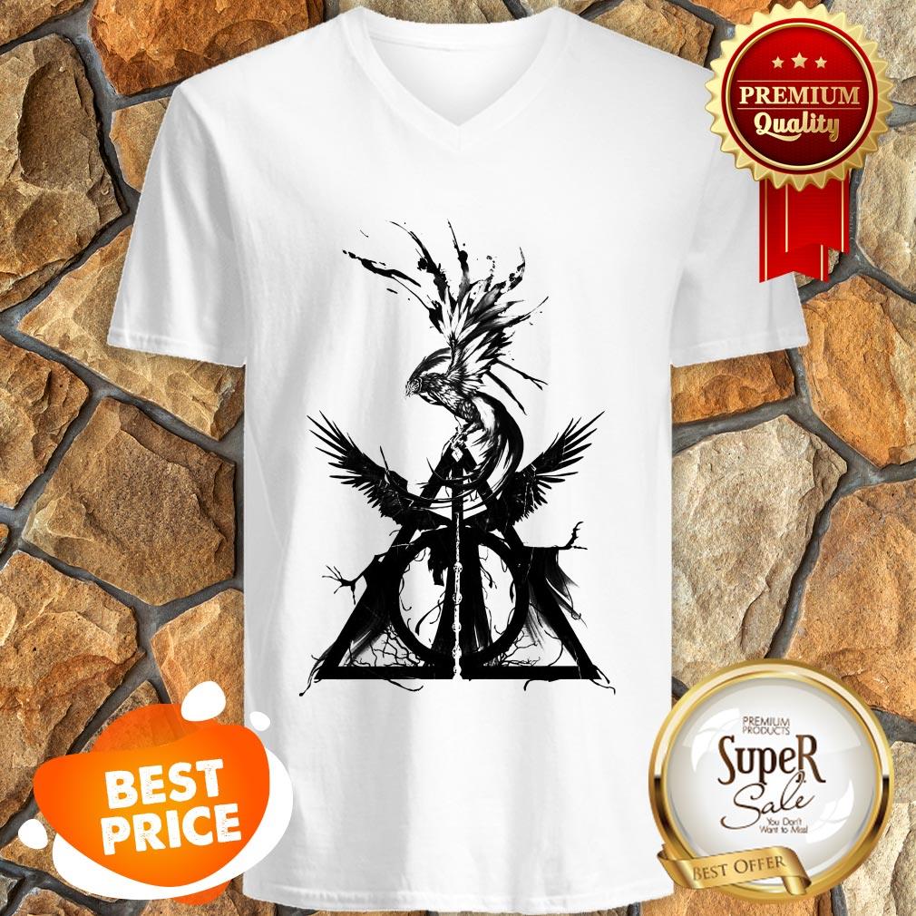 Nice Harry Potter Deathly Hallows Fire Phoenix Shirt - Image 4