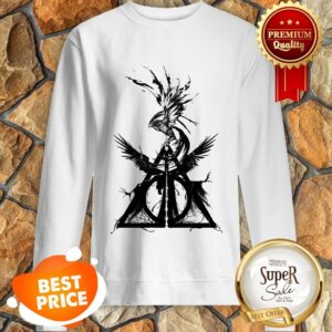 Alternative view of Nice Harry Potter Deathly Hallows Fire Phoenix Shirt
