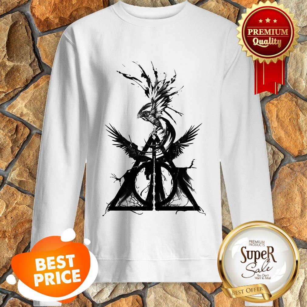 Nice Harry Potter Deathly Hallows Fire Phoenix Shirt - Image 2
