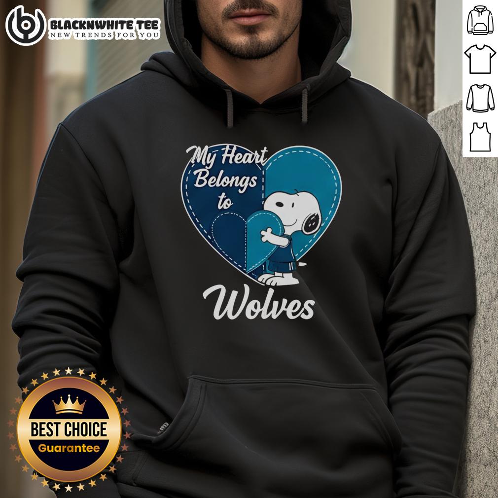 Original Minnesota Timberwolves X Snoopy Cartoon Valentine 2026 T-Shirt - Image 2