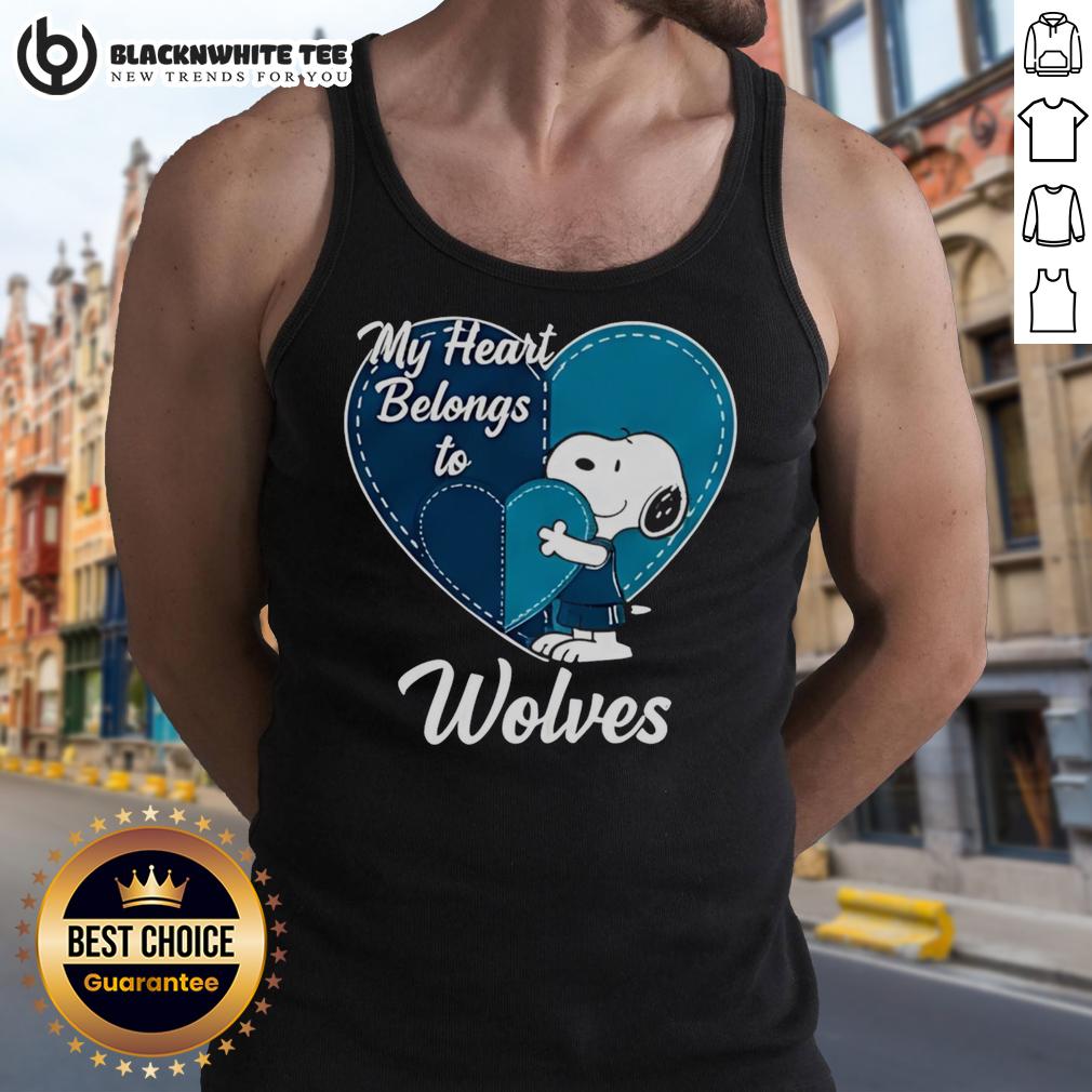 Original Minnesota Timberwolves X Snoopy Cartoon Valentine 2026 T-Shirt - Image 4