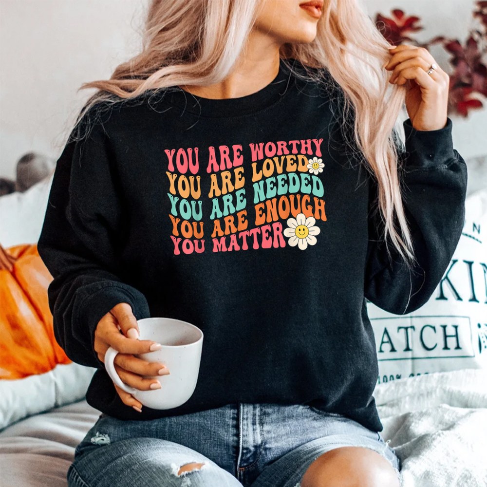 You Matter Kindness Be Kind Groovy Mental Health Awareness Shirt - Image 2