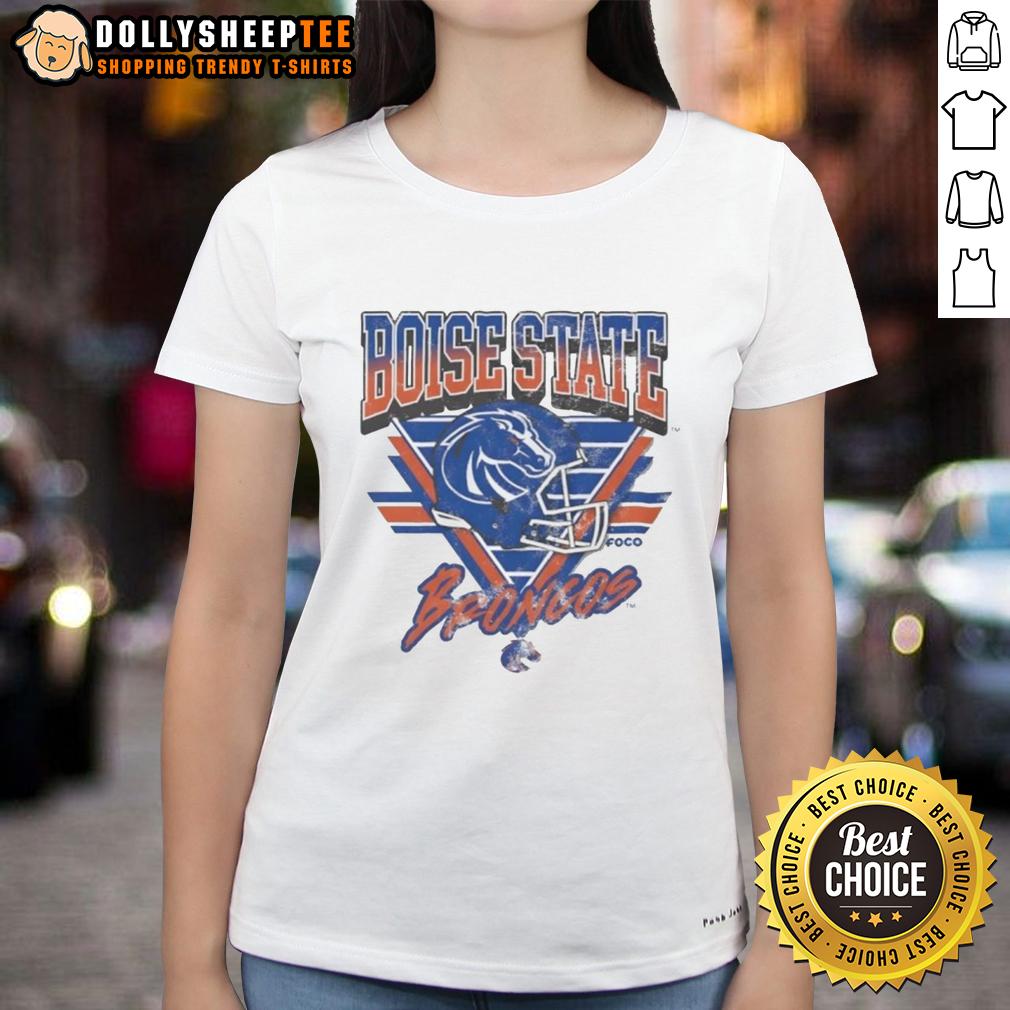 Top Boise State Broncos Triangle Vintage T-Shirt - Image 3