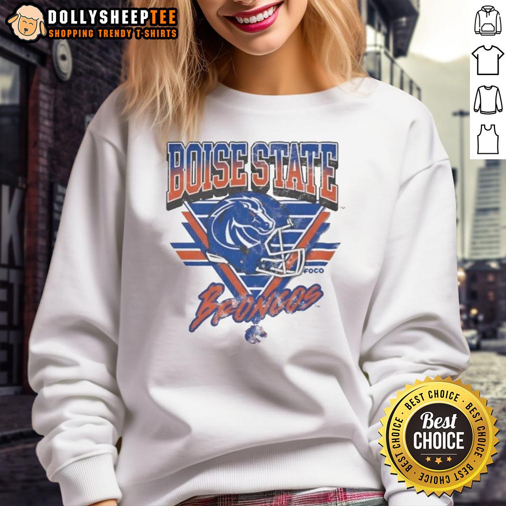 Top Boise State Broncos Triangle Vintage T-Shirt - Image 5