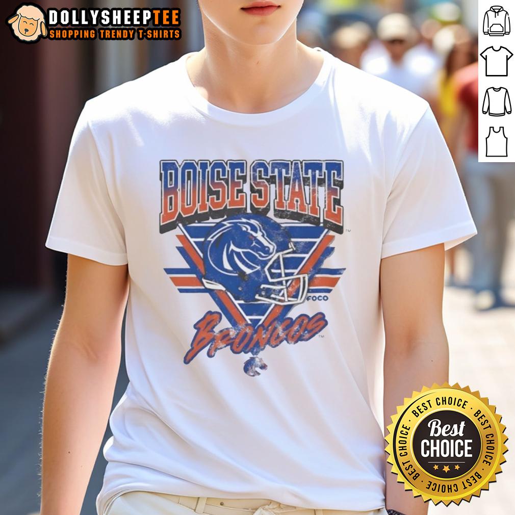 Top Boise State Broncos Triangle Vintage T-Shirt