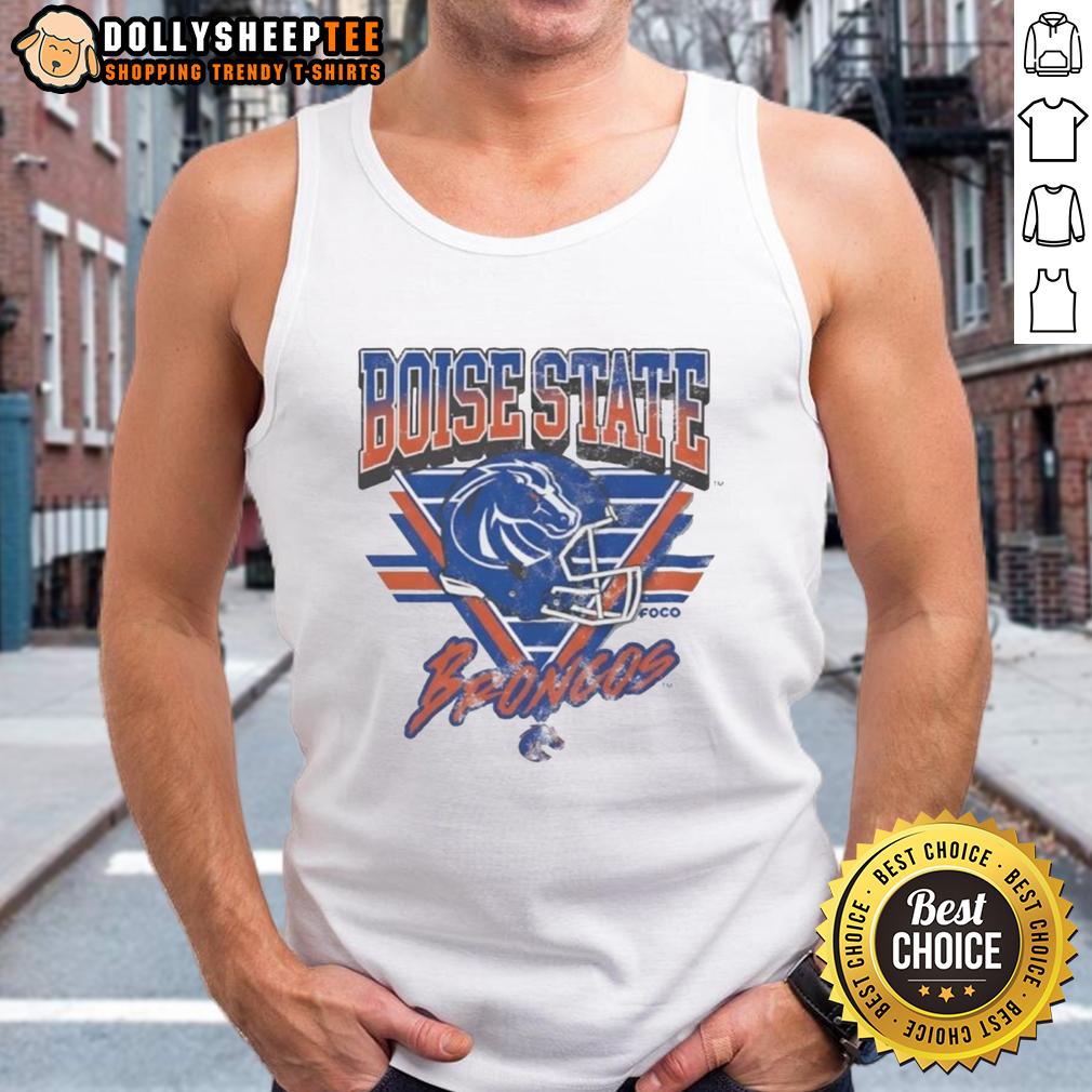 Top Boise State Broncos Triangle Vintage T-Shirt - Image 4