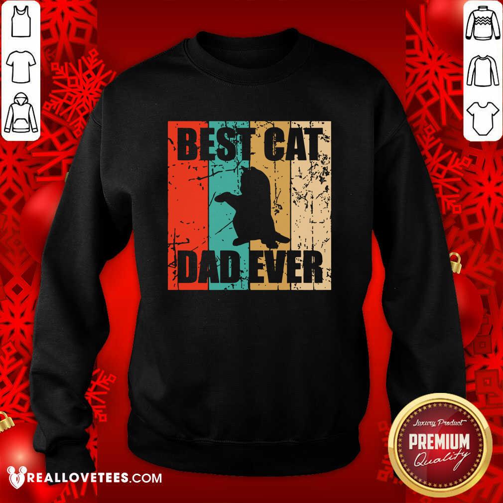 Happy Best Cat Dad Ever Vintage Shirt - Image 3