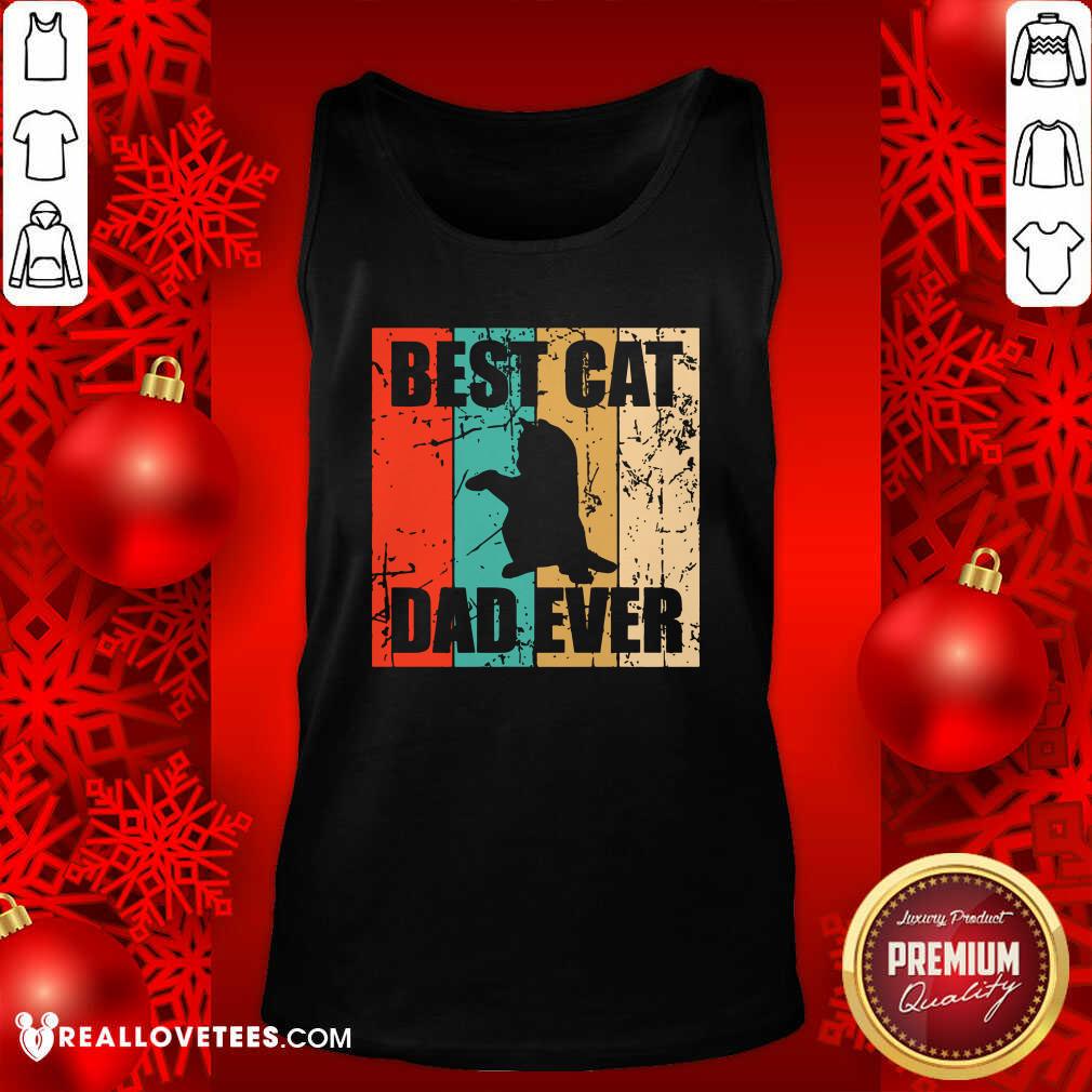 Happy Best Cat Dad Ever Vintage Shirt - Image 2