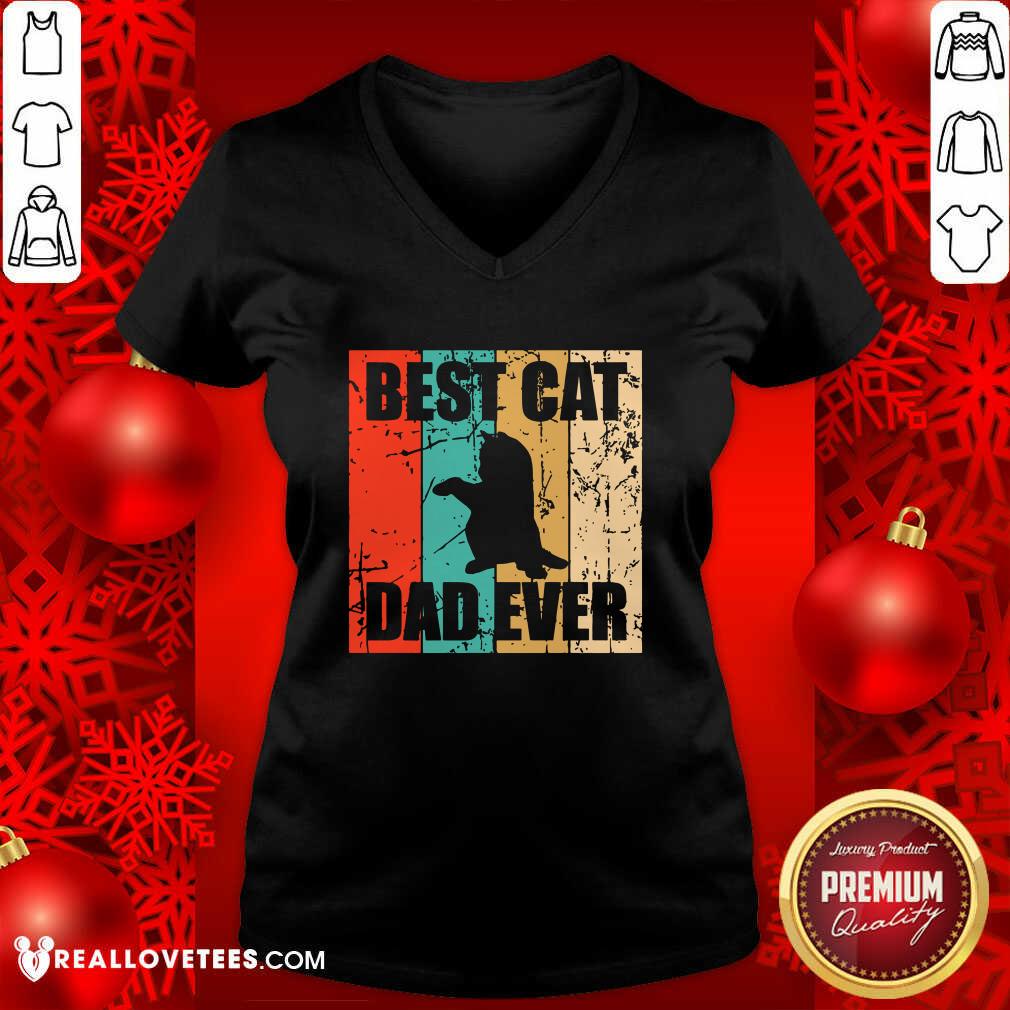 Happy Best Cat Dad Ever Vintage Shirt - Image 5