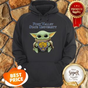 Alternative view of Nice Baby Yoda Hug Fort Valley State Wildcats Star Wars Shirt