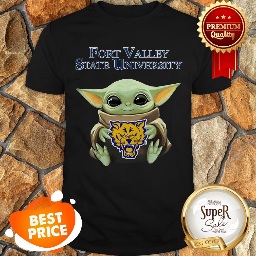 Nice Baby Yoda Hug Fort Valley State Wildcats Star Wars Shirt